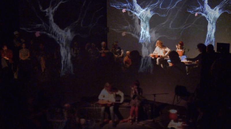 Original song with live projected animation, SCU Lismore NSW, Australia.