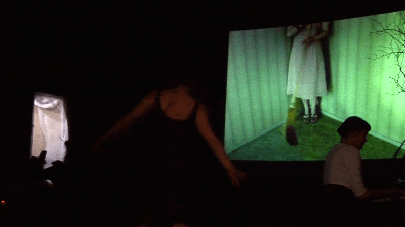 Dance piece with video footage, accompanied by piano and guitar. Nykarleby, Finland