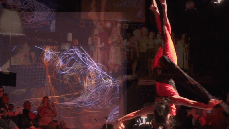 Aerialist accompanied by original song, SCU Lismore NSW, Australia.